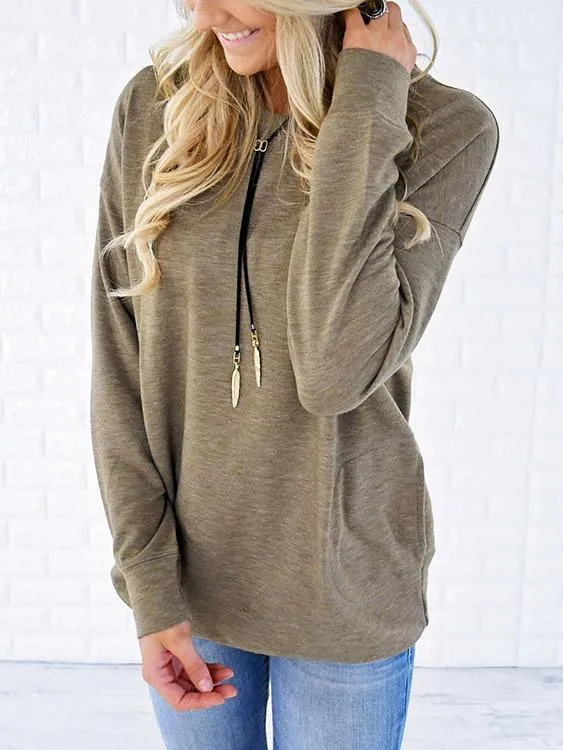 Wholesale Long Sleeve Round Neck Plain Tee