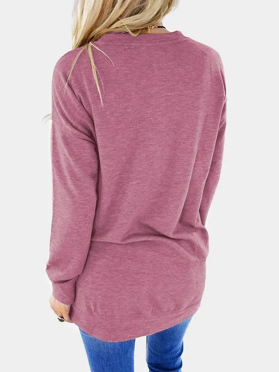 Wholesale Long Sleeve Round Neck Plain Tee