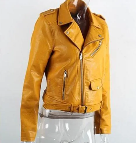 Women's Casual Stylish PU Leather Jacket