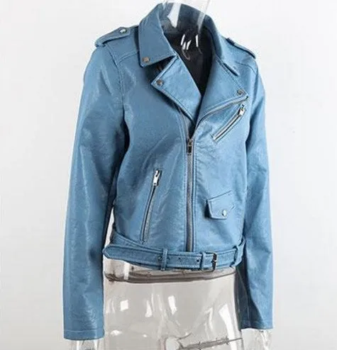 Women's Casual Stylish PU Leather Jacket