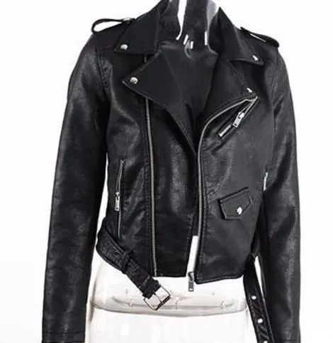 Women's Casual Stylish PU Leather Jacket