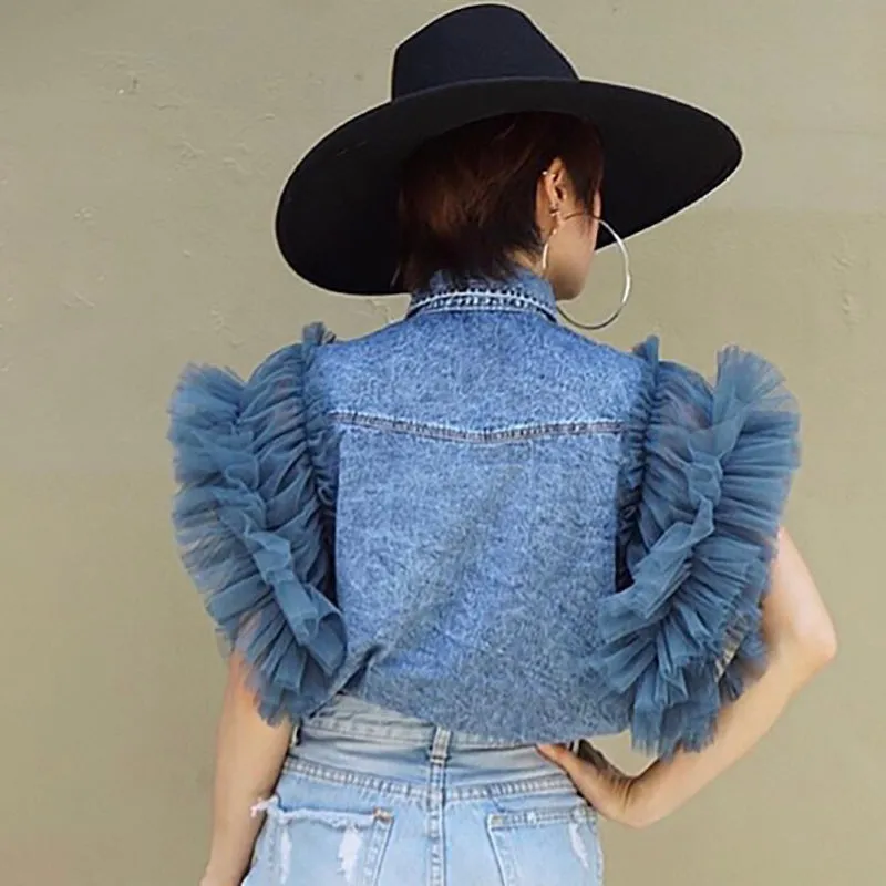 Women's Sleeveless Denim Jacket